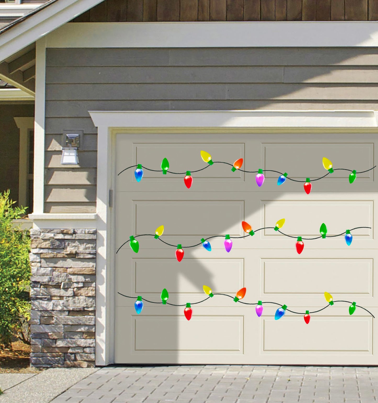 90PCS Christmas Car Refrigerator Decorations - 42 Reflective Bulb Light Shaped Magnets 48 Magnetic Wires Ornaments Set Xmas Holiday Cute Decor