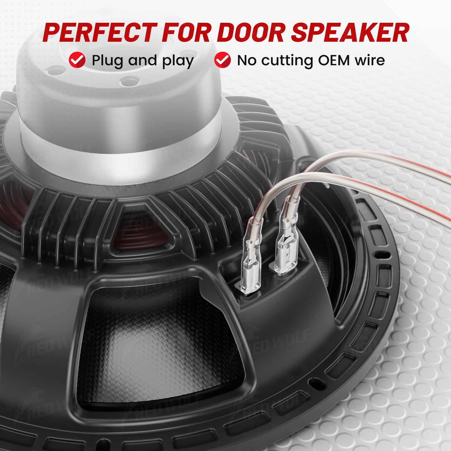 RED WOLF Car Door Speaker Wiring Harness Adapter Connector Plug Compatible with Nissan sentra Altima Rogue 2004-2019, Infiniti 2006-2018 Model 4PCS