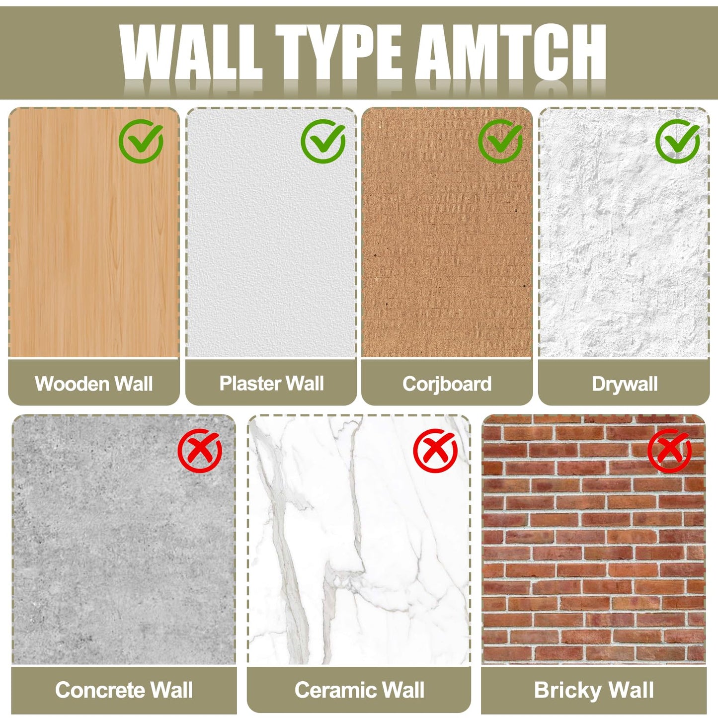 30 Pack Double Headed Picture Hanging Nails, Thumb Tacks, Push Pins for Wall Hangings, Wall Hooks for Home Office Photo Decor, Black