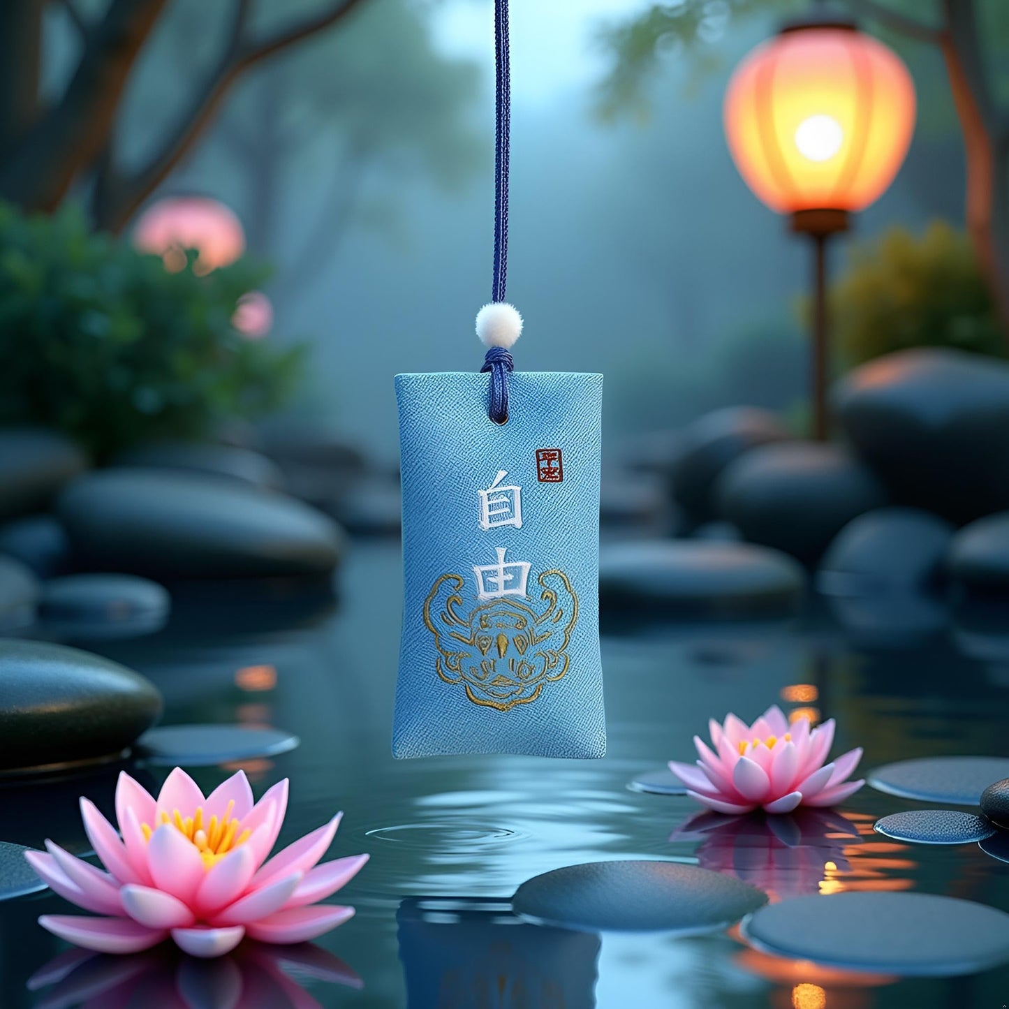 Blue Spiritual Salts Pouchs with Sachet, Buddhist Spirituals Salt Pouch Necklace, Lucky Bag, Classical Talisman from China Salt and Salt Substitutes