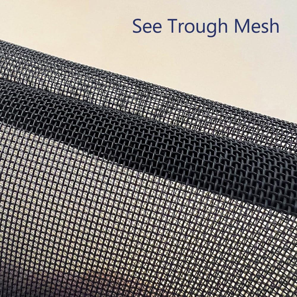 Mesh Cosmetic Bags with Zipper and Handle, Breathable Organization Pouch Pocket for Travel Purse Makeup Toiletry Office Home to Storage Items, 3pcs Black Assorted Sizes 9x8 8x6 6x4 inch