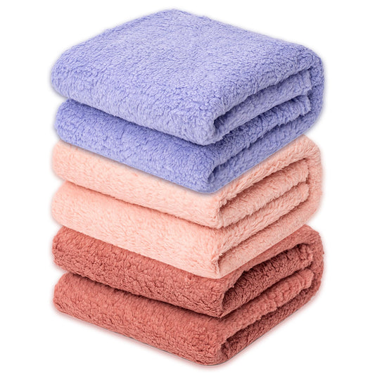 3 Blankets, Dog Cat Pet Blanket, Soft Warm Fleece, for Puppy, Small Dogs or Kitten, Cats, Plush Fuzzy Blanket for Bed, Sofa, Travel (32" x 24", 3/Pack, Lavender+Pink+Dark Pink)
