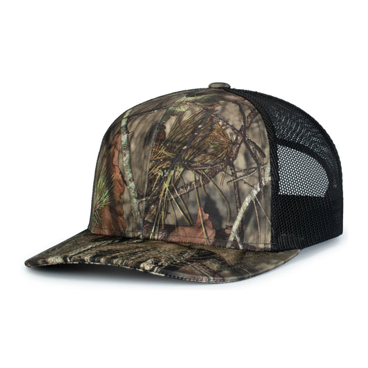 Pacific Headwear Camo Snapback Trucker Cap