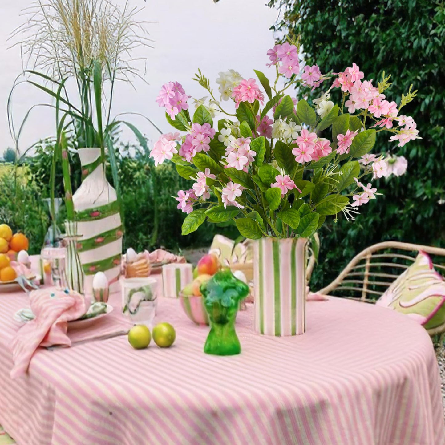 FAICOIA 4 Pcs Artificial Flowers for Decoration 34 Inch Faux Silk Spring Summer Flower Branches Long Stem Silk Wildflowers Artificial Flowers Bulk Floral Arrangement for Vase Home Table Centerpieces