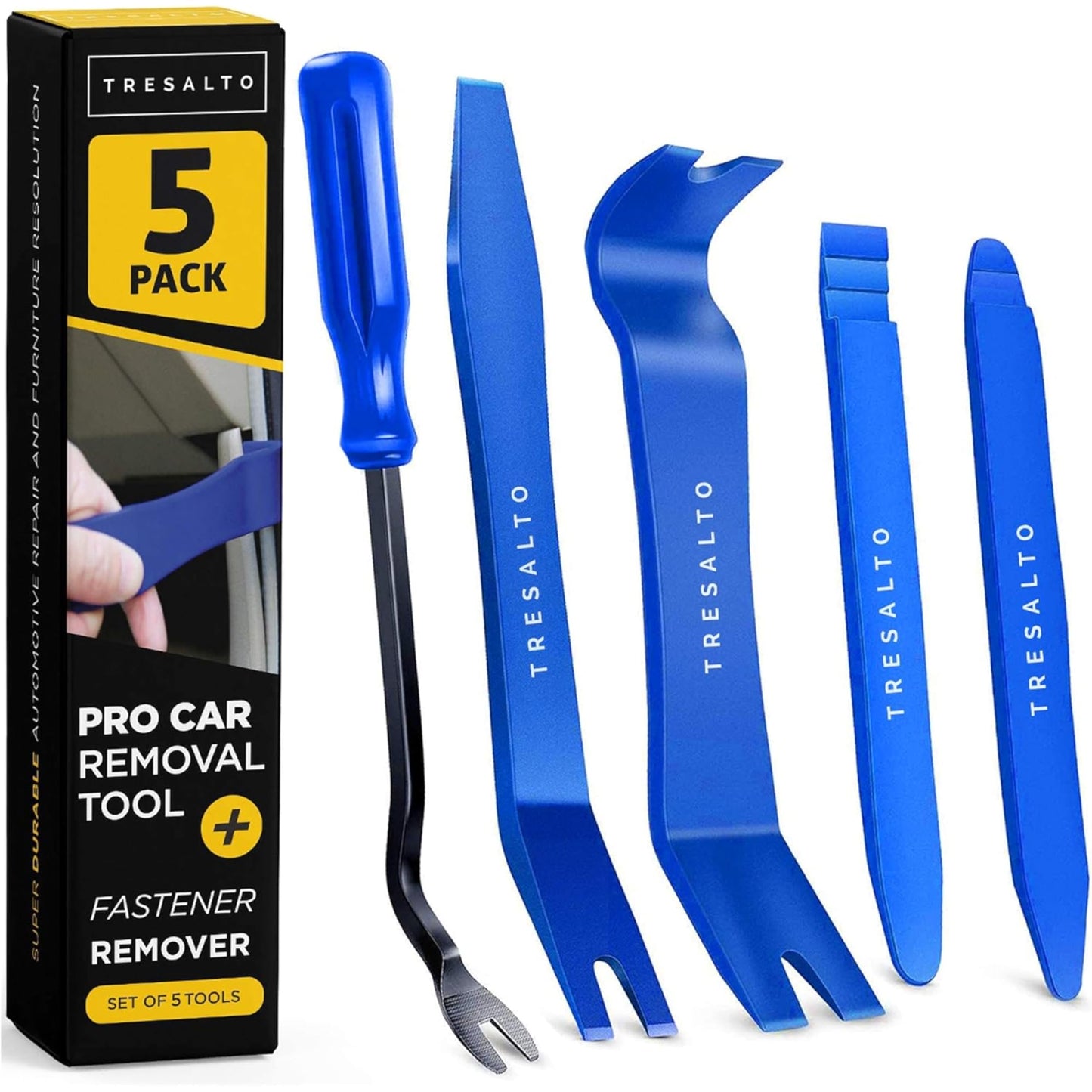 Auto Trim Removal Tool Set - 12pcs (No Scratch Plastic Pry Kit) - Auto Trim Car Tools, Easy Door Panel Removal Tool for Fastener, Clip, Molding, Dashboards, Interior Tools