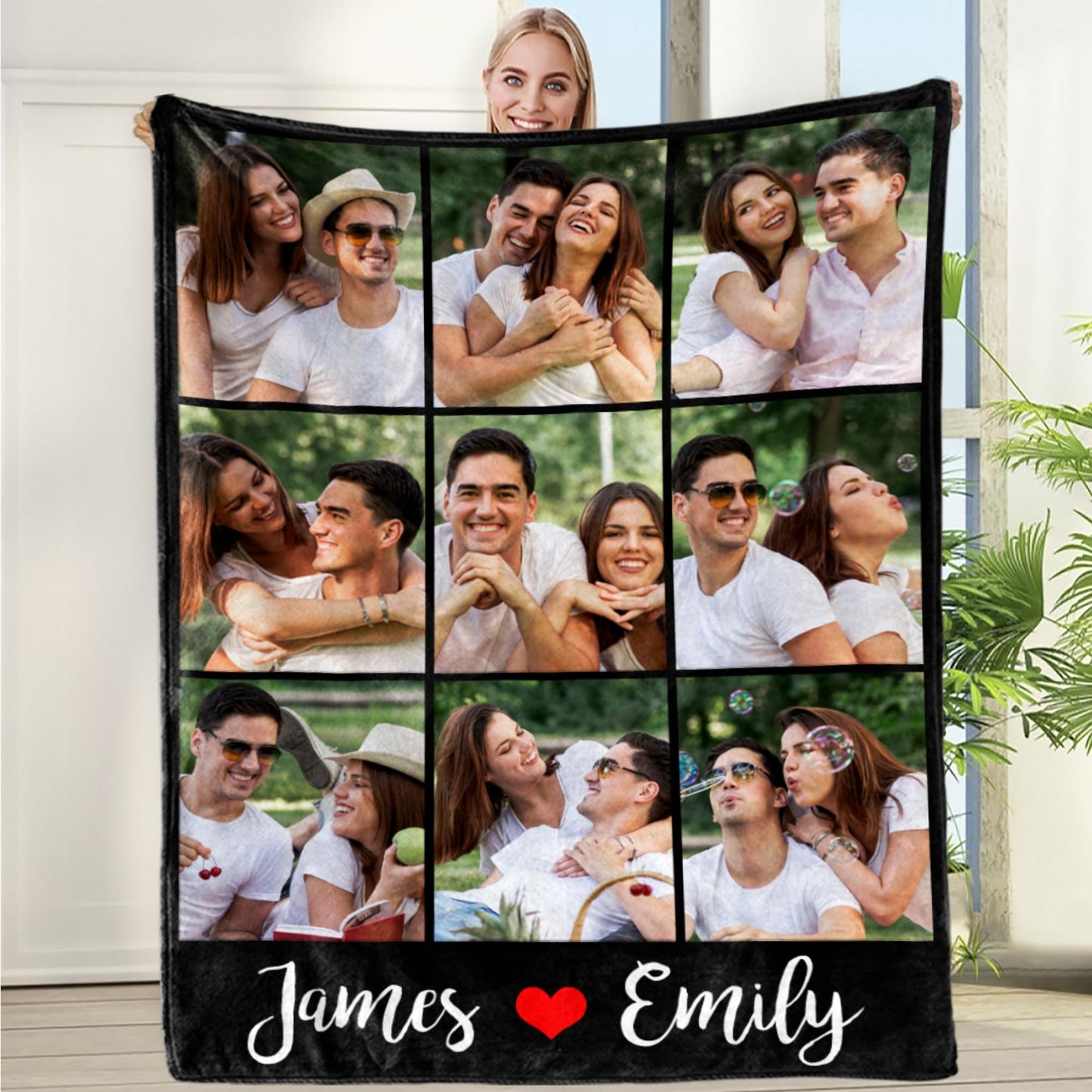 Custom Blanket with Picture, Personalized Throw Blanket, Customized Photo Blanket, Couple Gifts for Boyfriend Girlfriend, Personalized Gifts for Wife Husband, Birthday Valentines