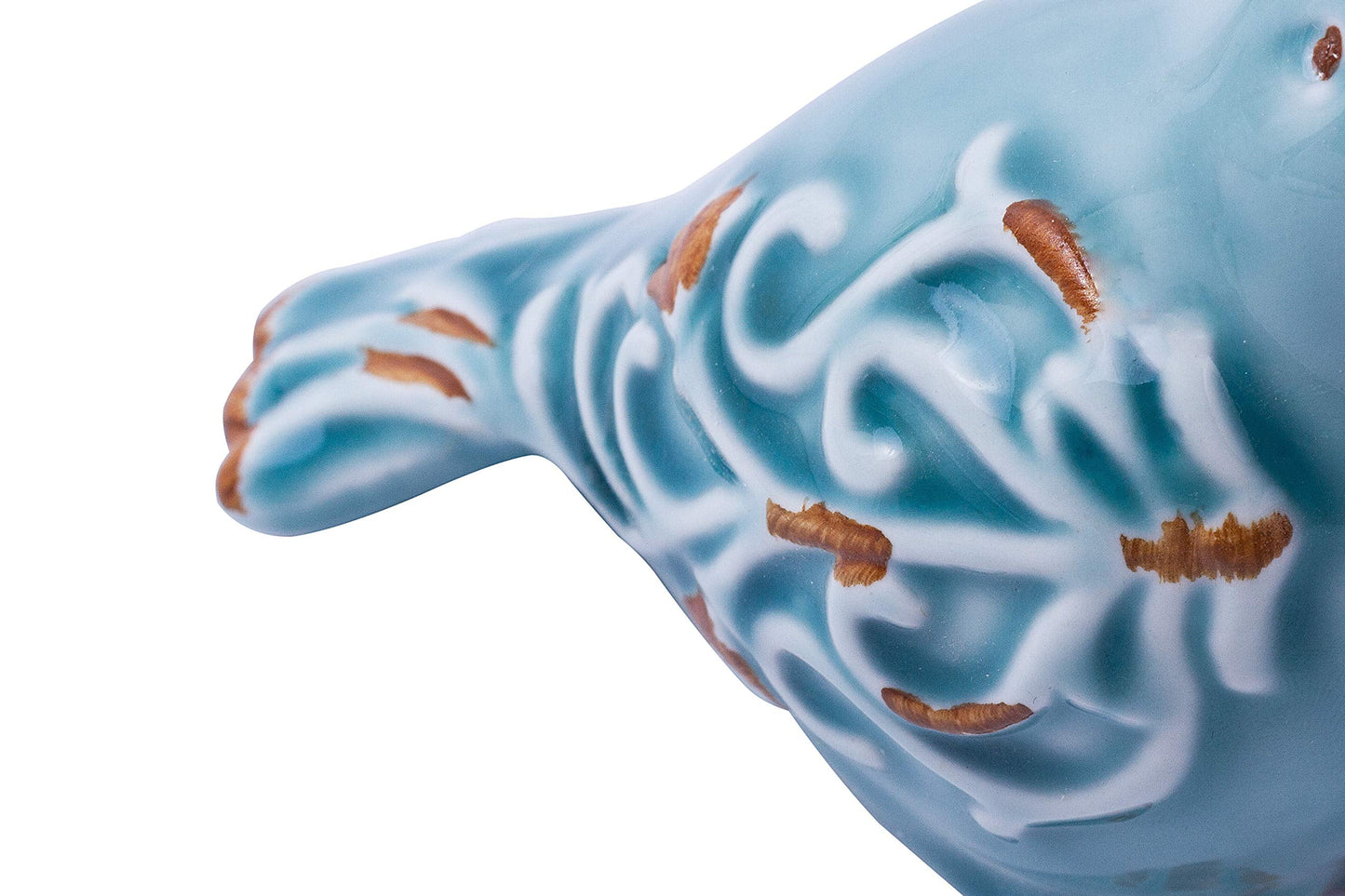 FICITI Distressed Finish Ceramic Bird Figurine Home Decor - Assorted Set of 3