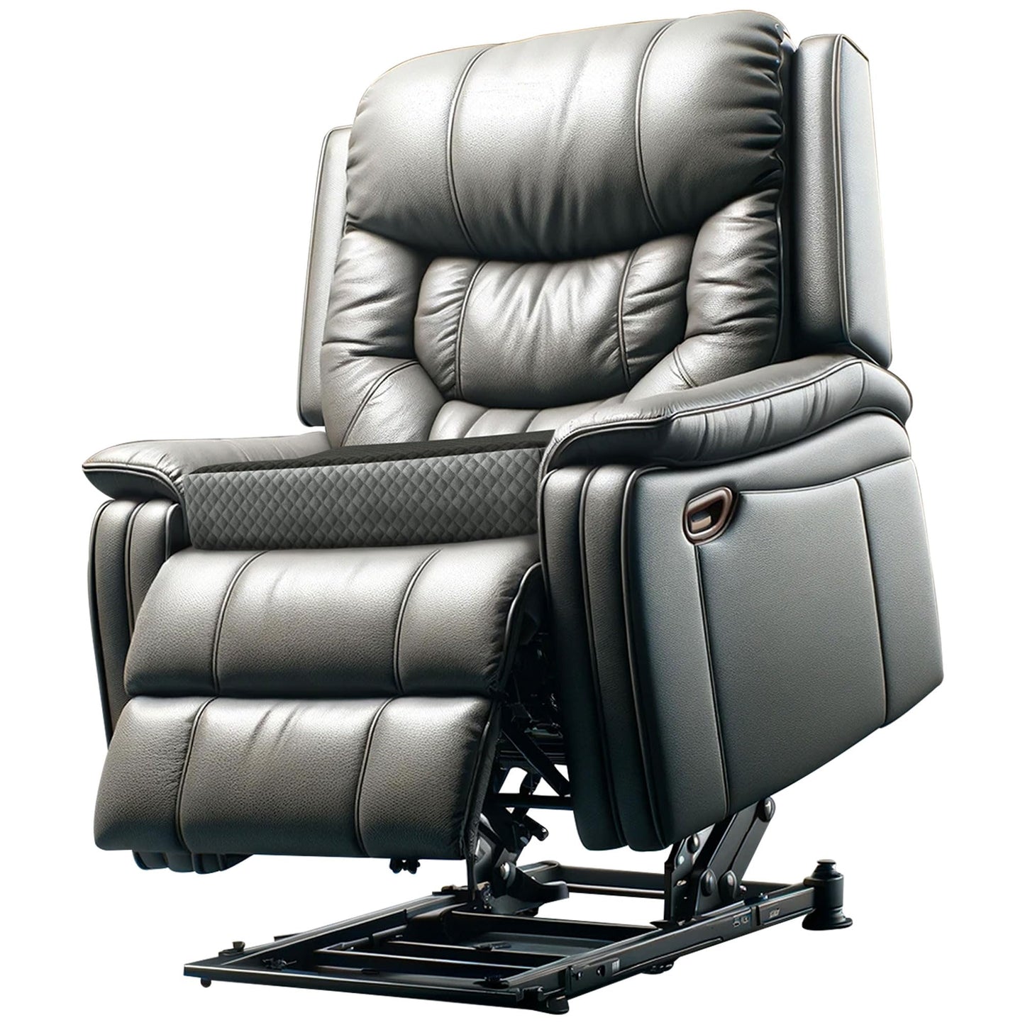 Kolbs Extra Large Recliner Cushion | Chic 2 Tone Velvet Cover | Memory Foam Seat Pillow 5 inch Thick 20 x 20 | Recline Chair Cushions for Elderly - Extra Large Chair Pad