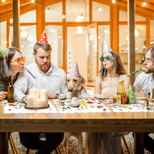 Spring Plastic Placemats Set of 6 Summer Plastic Place Mats Watercolor Flowers Holiday Table Vinyl Placemats for Indoor Outdoor Party Dining Table Decoration (Easily Wipes Clean)