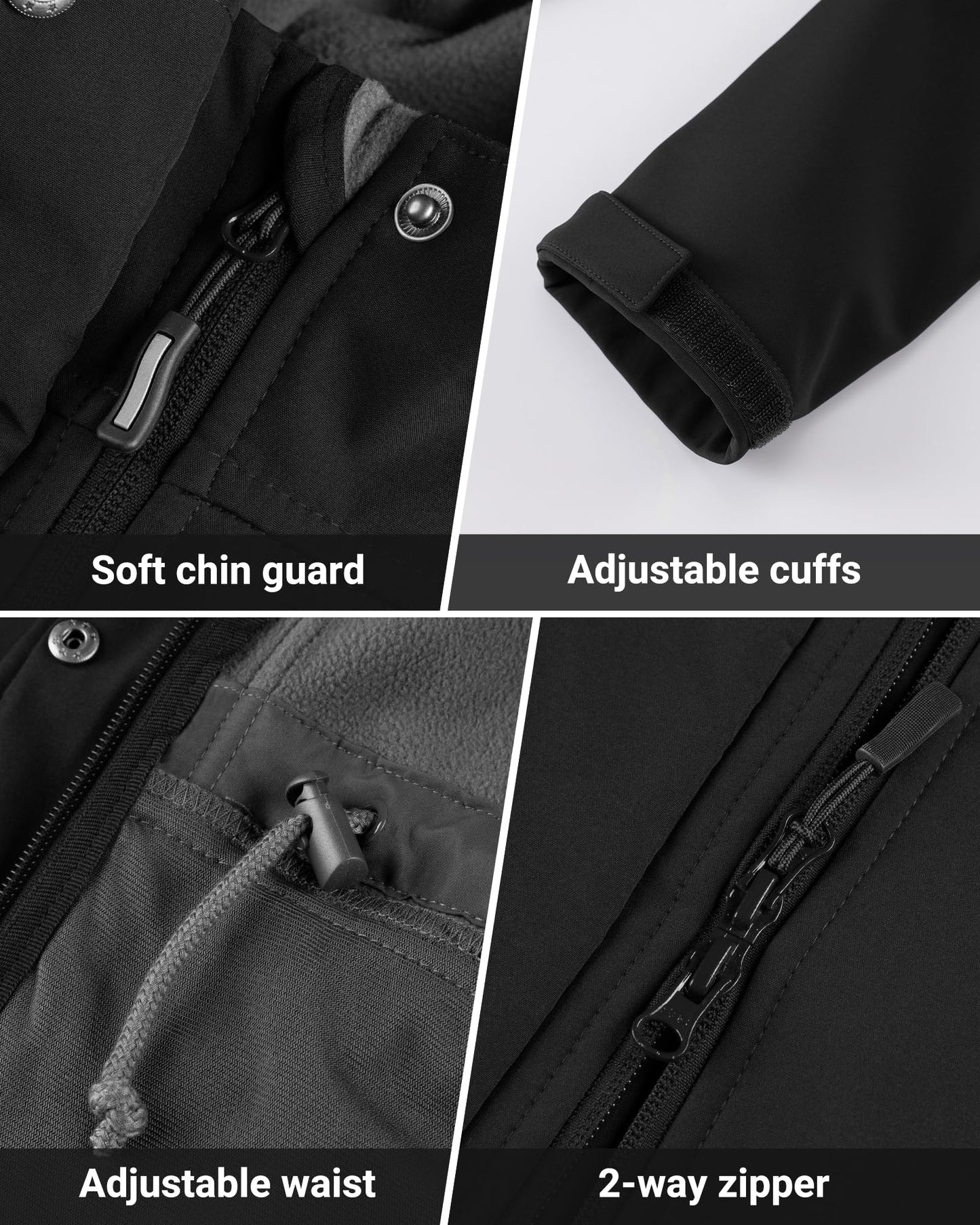 Outdoor Ventures Women's Lightweight Waterproof Fleece Lined Hooded Softshell Rain Jacket, Warm Windbreaker Long Coat