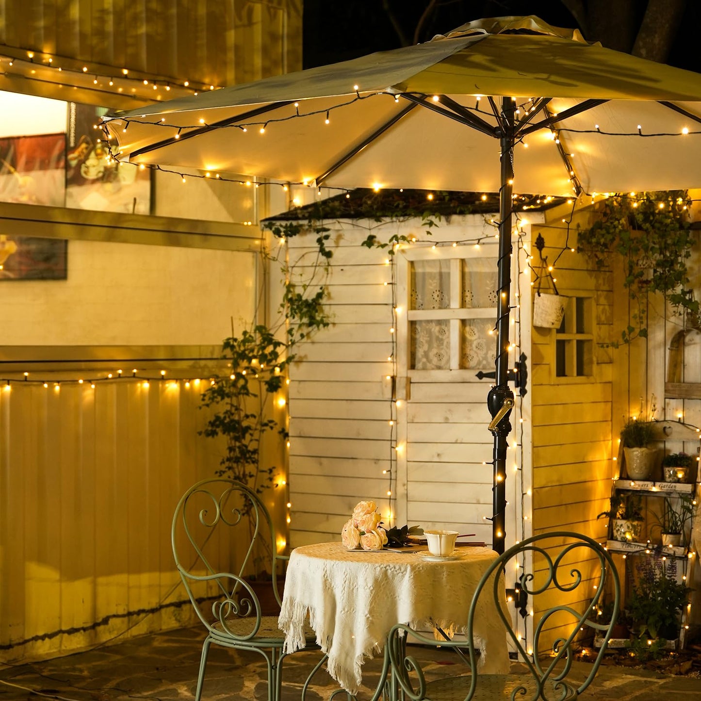 JMEXSUSS 66ft 200 LED Christmas Lights Outdoor, Warm White Christmas Lights Indoor Plug in, 8 Modes Twinkle String Light for Outside Tree Bedroom Wedding Party Ceiling Home Decorations