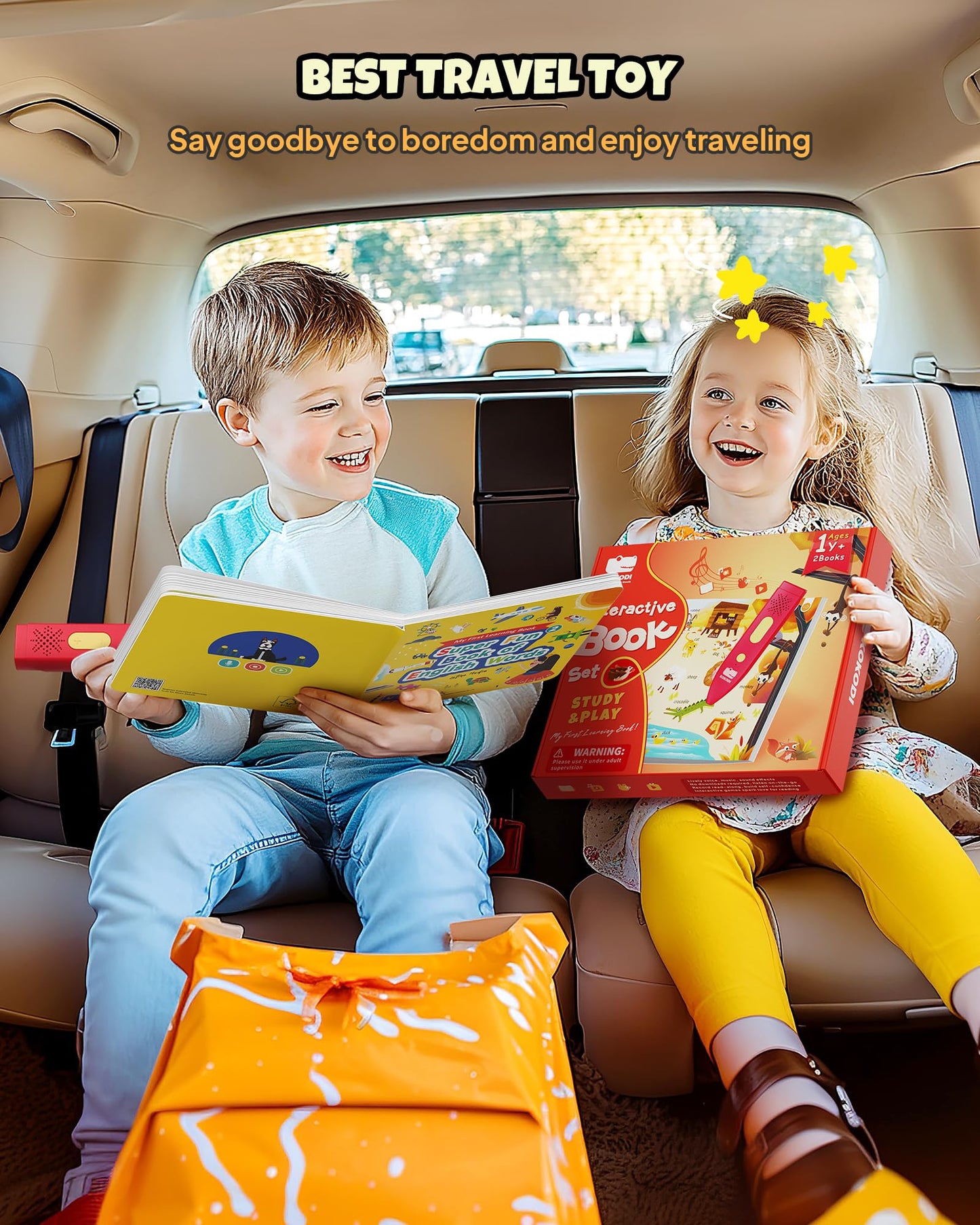 KOKODI Talking Pen Books Sets, Interactive Audio Sound Books Kids Learning Electronic Toys for Boys Girls, Autism Sensory Games, Early Educational Gifts Birthday Gifts for Toddlers Kids Age 2 3 4 5