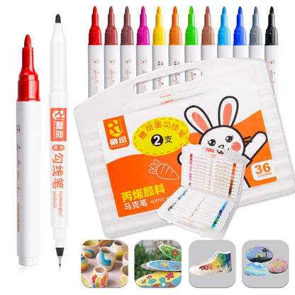 60 Colors Acrylic Paint Pens Markers, Premium Acrylic Paint Pens for Wood, Canvas, Stone, Rock Painting, Glass, Ceramic Surfaces, DIY Crafts Making Art School Supplies