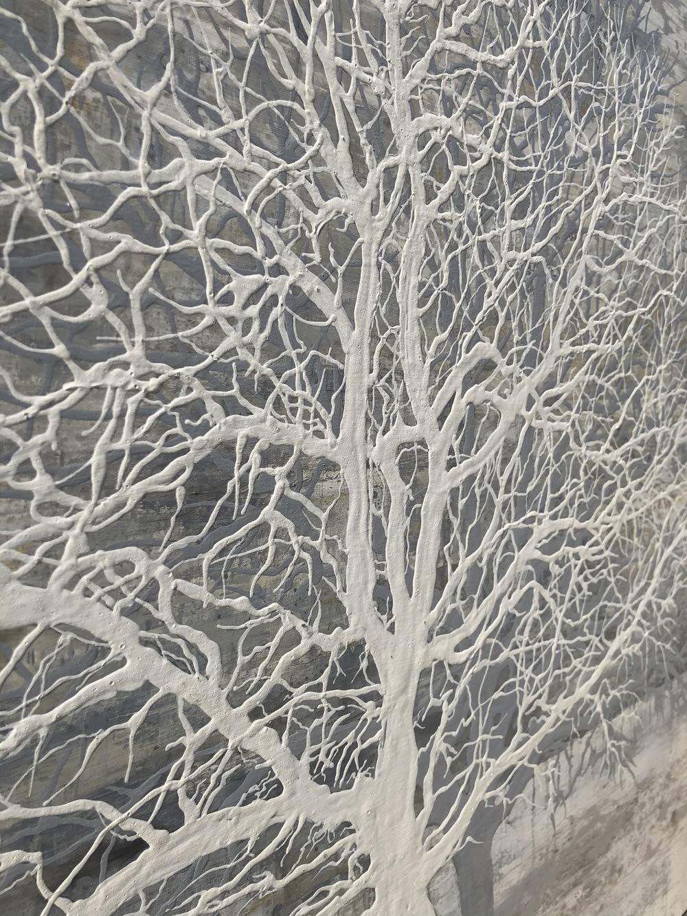 Yihui Arts Abstract Trees Painting Canvas Prints Wall Art Decor Framed - Large Modern Giclee Art Print on Canvas Ready to Hang for Home and Office Wall Decoration with Textured Boho