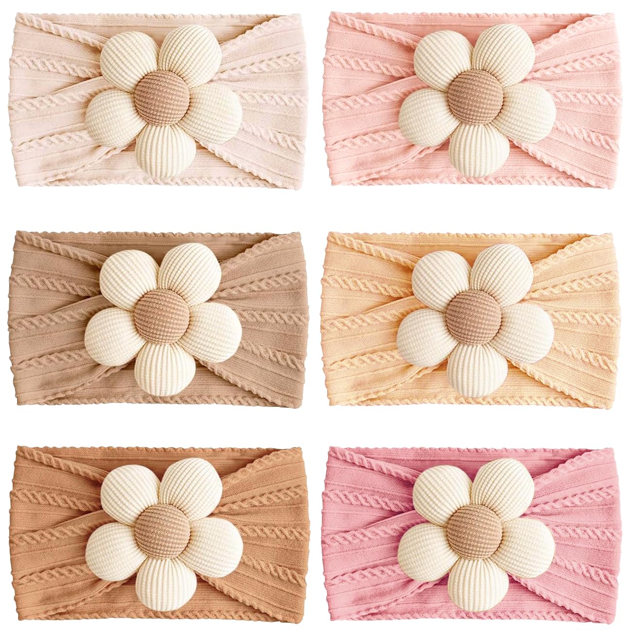 25PCS Baby Nylon Headbands Soft Hairbands Hair Bow Elastics for Baby Girls Newborn Infant Toddlers Kids