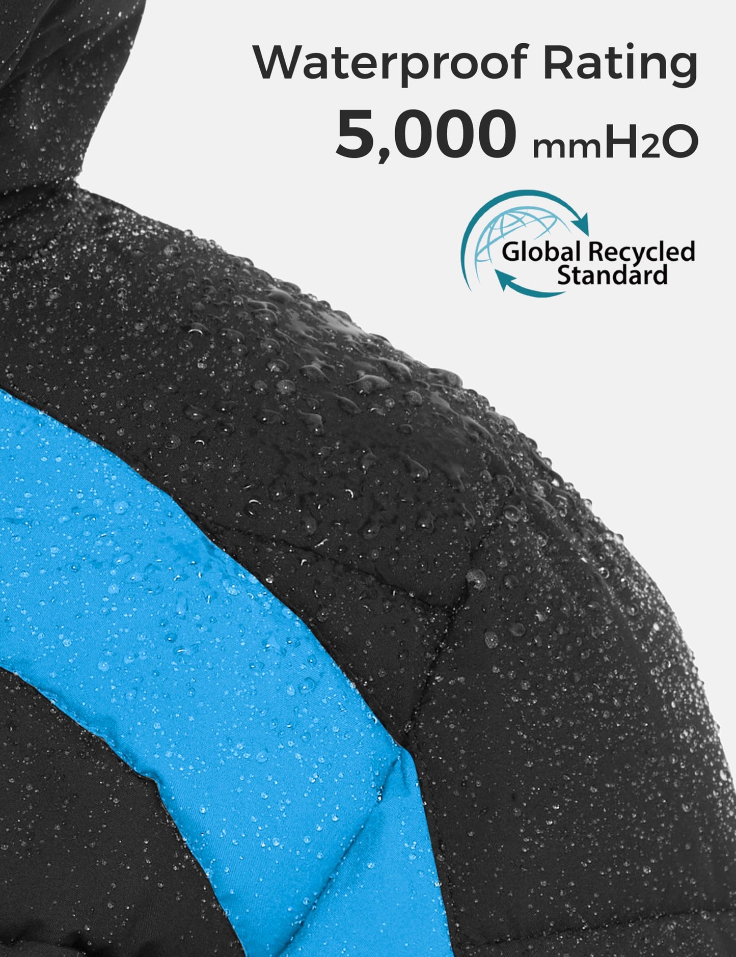 ZSHOW Boys' Puffer Jacket Windproof Waterproof Quilted Outerwear Coat with Hood(Black & Blue,10-12)