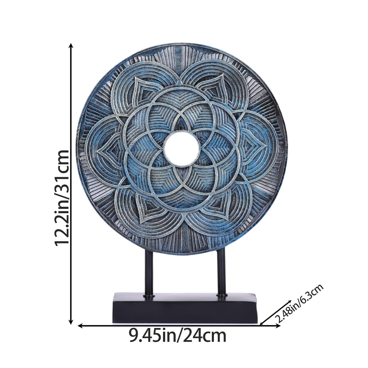 DOVDOV Blue Statue Home Decor, Kitchen Table Centerpiece, Blue Shelf Decorative Sculpture. Suitable for Cabinet, Console, Living Room, Coffee Table, Dining Table Centerpiece, Entrance Decor.