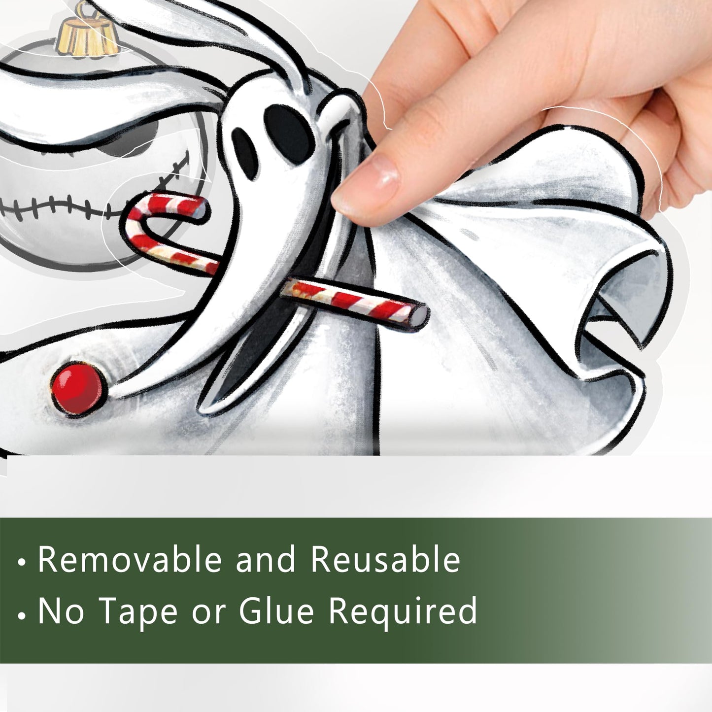 Mfault 121 PCS Merry Christmas Nigh.tmare BEF.ore Christmas Window Clings 9 Sheets, Jack Sally Xmas Tree Skull Stickers Decal Decoration, 2025 New Year Home Kitchen Winter Holiday Decor