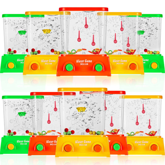 Sumind 10 Pieces Handheld Water Game for Kids Mini Water Ring Toss and Basketball Hoop Toy 90s Retro Mini Games for Goodie Bags Stuffers Birthday Return Gifts Classroom Rewards(Fresh Style)
