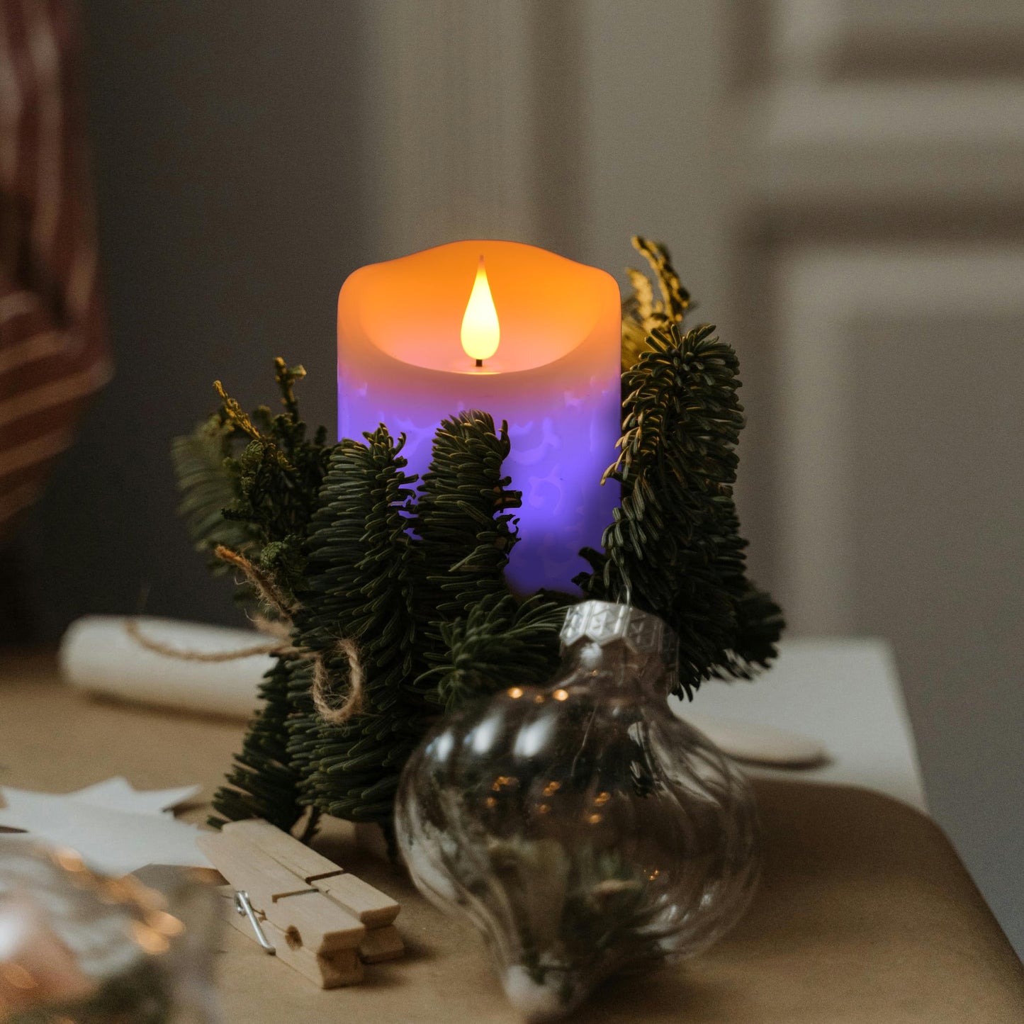 NICEME 3PCS LED Multi Colored Flameless Candles with Remote Control Timer Color Changing Candles Realistic Wax Battery Operated Candles with Flickering Flame, D3 x H4 5" 6"