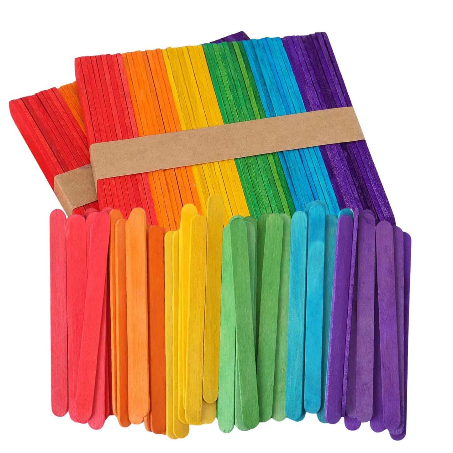 4.5" Colored Craft Sticks/Popsicle/Crafting 3/8" - Package of 1,000ct