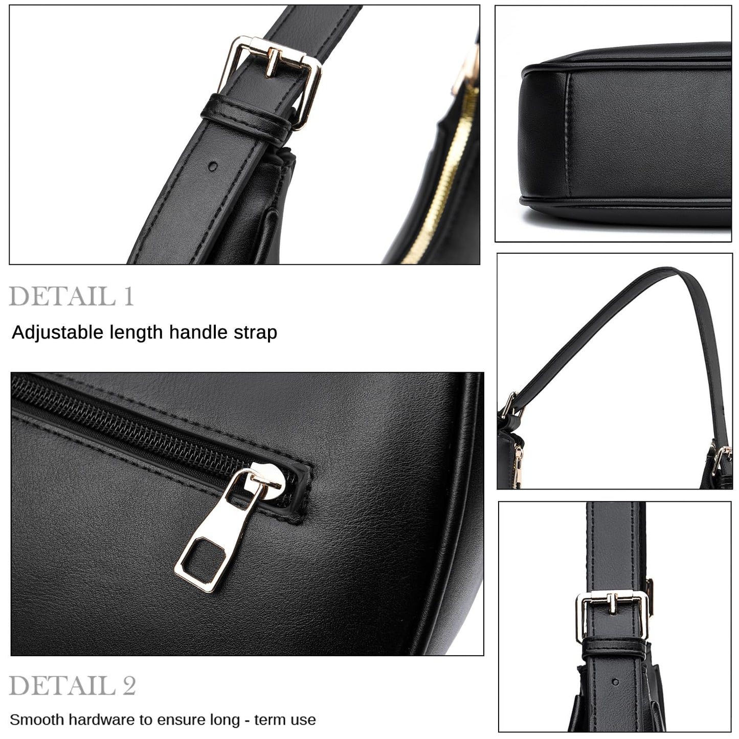 CROJUYI Small Crescent Shoulder Bags Purses for Women Retro Classic Clutch Hobo Tote Purse and Handbag Cute Crossbody Bags