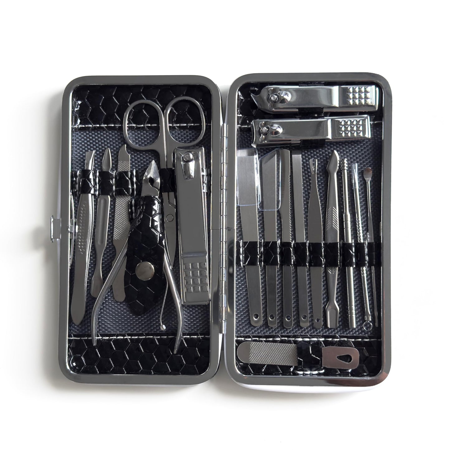 Nail Clippers Set - Fingernail and Toenail Clipper Cutters, Manicure Pedicure Kit - 18 Pieces Stainless Steel Professional Grooming Kits - Manicure Kit for Women and Men