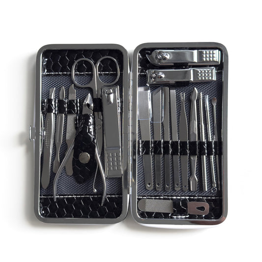 Nail Clippers Set - Fingernail and Toenail Clipper Cutters, Manicure Pedicure Kit - 18 Pieces Stainless Steel Professional Grooming Kits - Manicure Kit for Women and Men