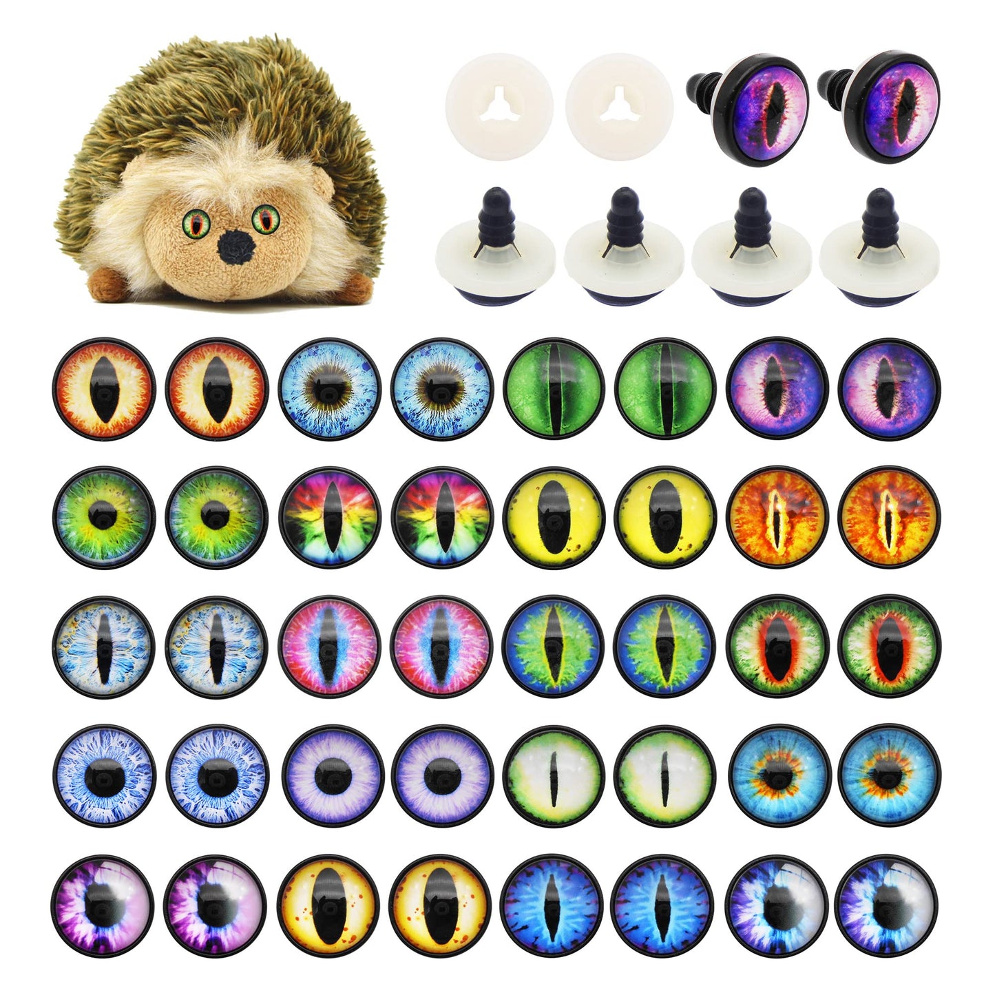 20Pairs 24MM Dragon Safety Eye for Stuffed Animal Doll Making with Washer Teddy Bear Amigurumi Crochet Toy Craft DIY Supplies 0.94inches
