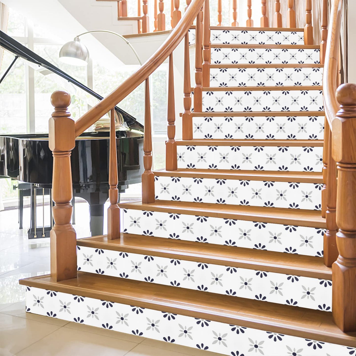 Peel & Stick Floor Tile Stickers, DIY Flooring for Kitchen, Dining Room, Bathrooms, Pet House and More, Self-Adhesive 8x8 inches,10 Pack (1006)