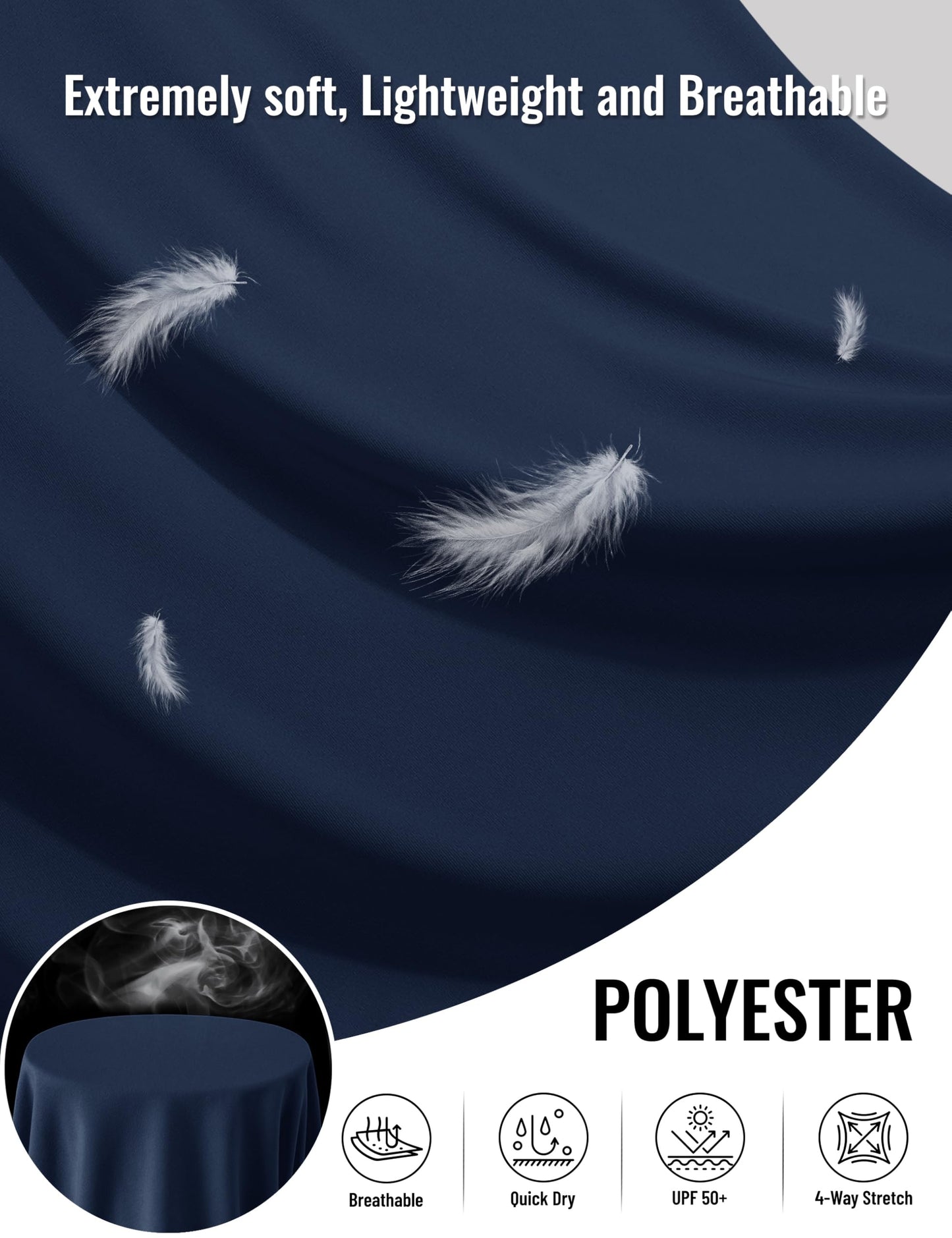 TACVASEN Workout Tops for Women UV Protection Shirts UPF 50+ Short Sleeve Rash Guard Quick Dry Hiking Shirts Navy S