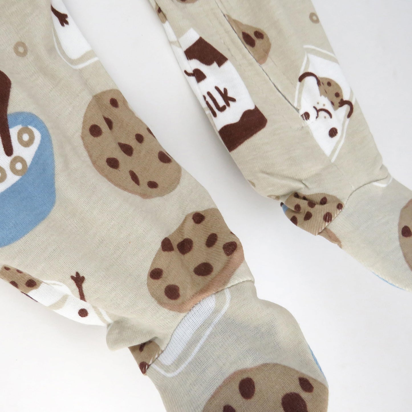 HonestBaby Sleep & Play Footed One-Piece Pajama Sleeper 100% Organic Cotton, Baby Boys, Milk N Cookies, 3-6 Months