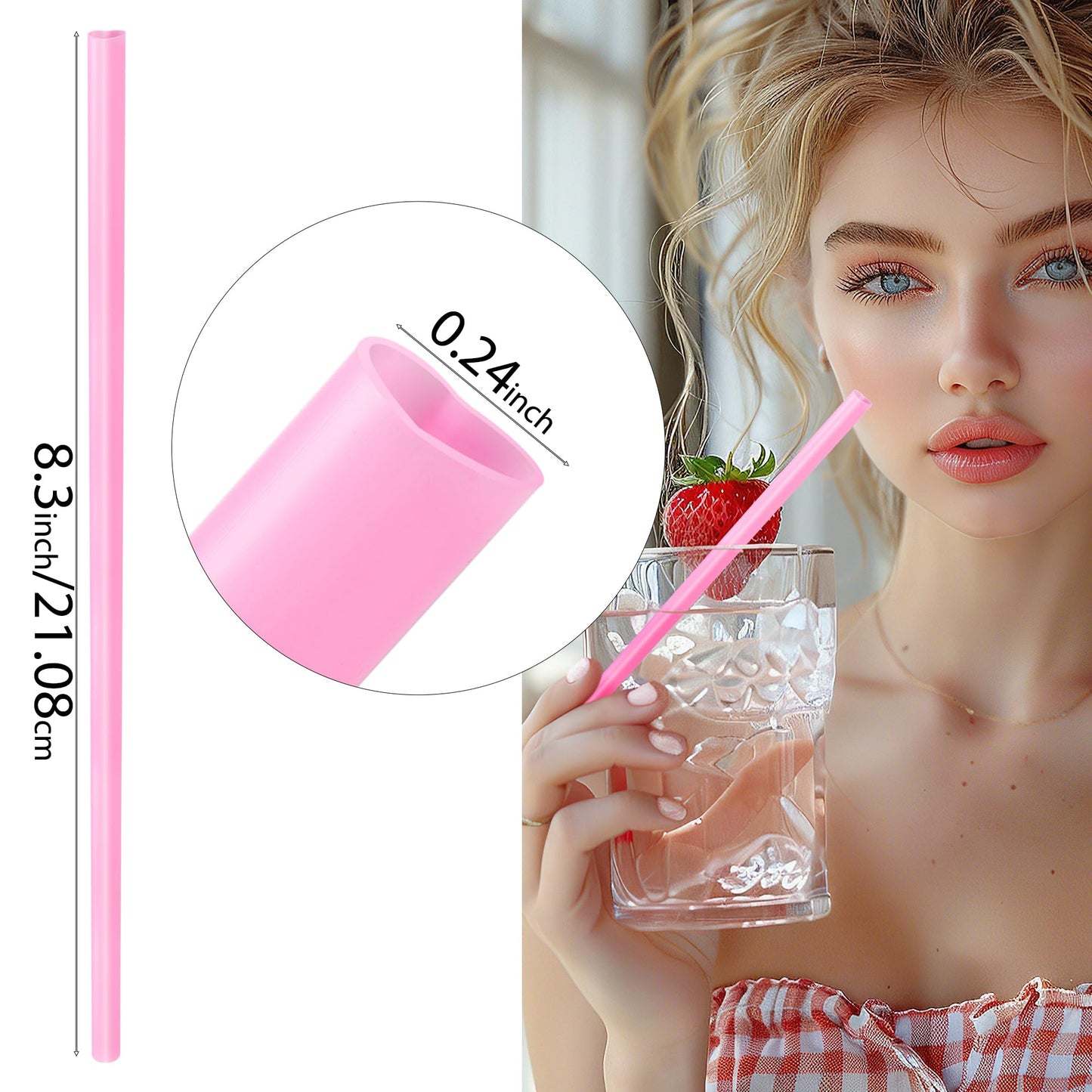 60 Pcs Heart Shaped Pink Straws Disposable Plastic Cute Straw Individually Wrapped Valentines Day Cocktail Birthday Party Bridal Shower Wedding Supplies hello kitty party decorations