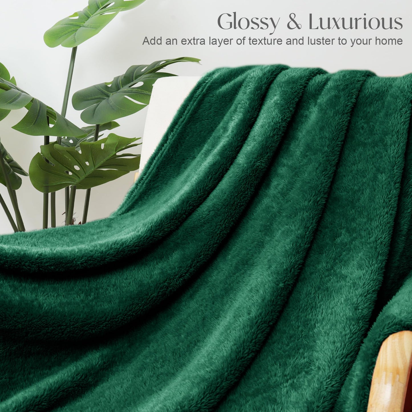 Whale Flotilla Emerald Green Queen Size Blanket for Bed, 300GSM Soft Warm Fleece Fabric, Decorative Lightweight Plush Fluffy Blankets for All Season, 90x90 Inch