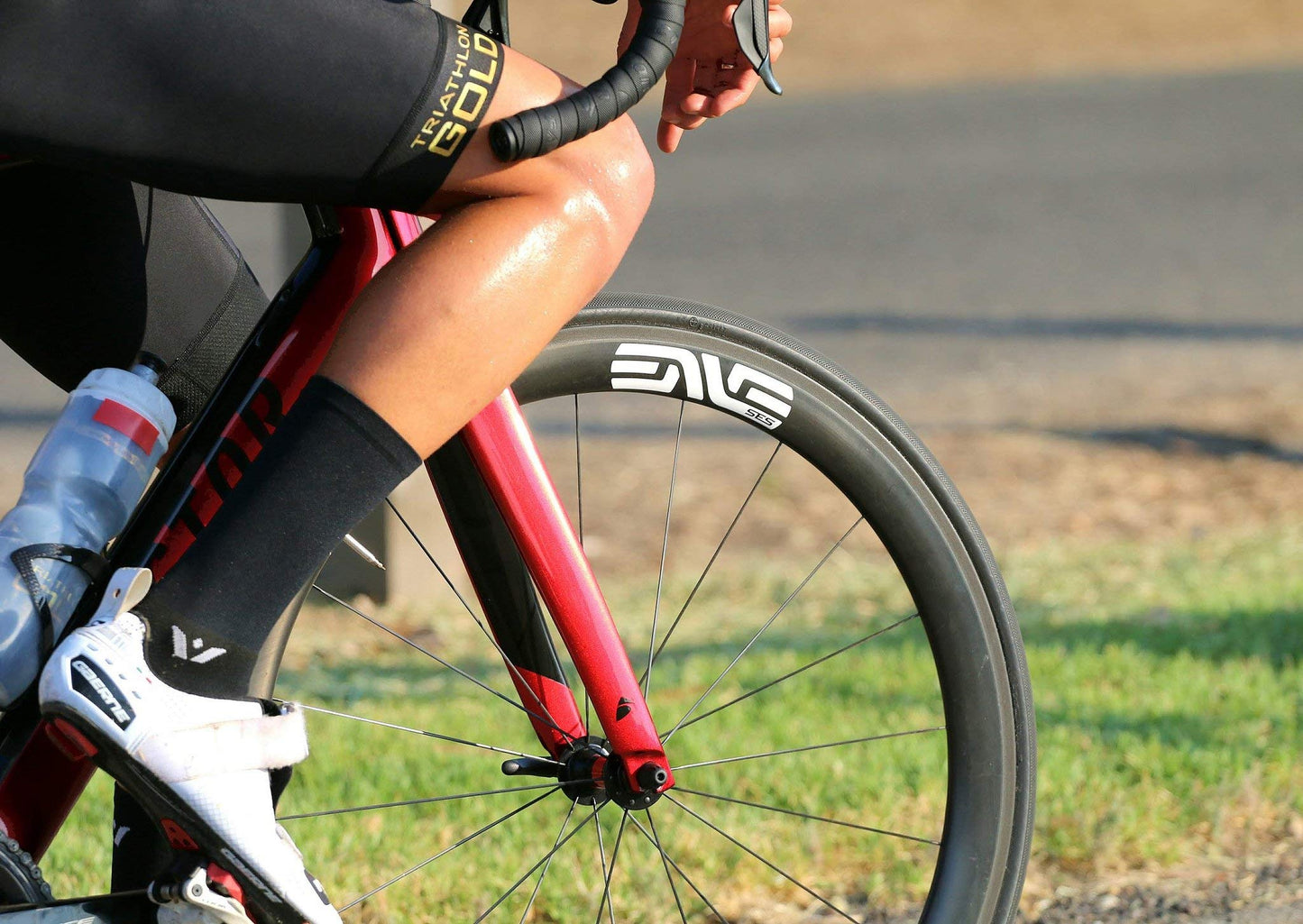 Swiftwick- ASPIRE SEVEN Cycling Socks, Firm Compression Fit, Tall Crew (Black, Large)