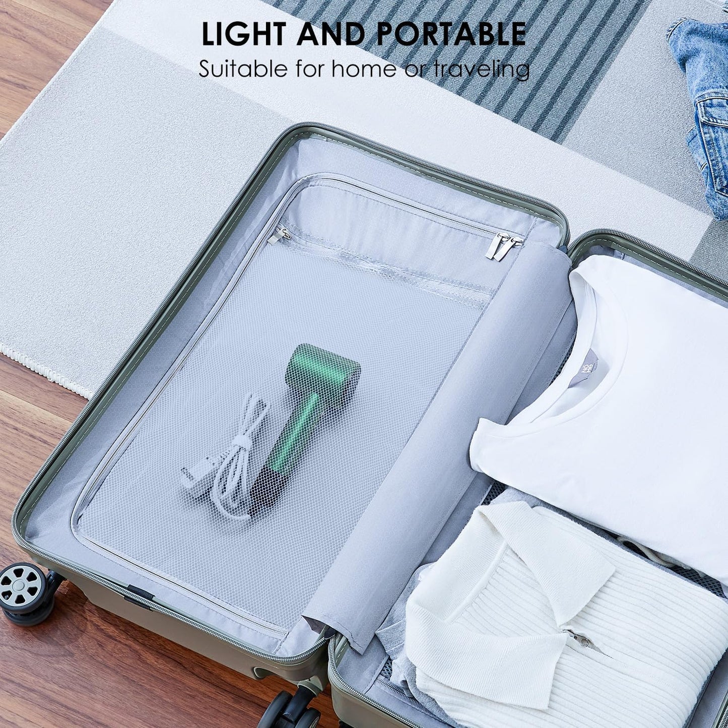 Professional Hair Dryer - 150000 RPM High-Speed, Negative Ionic for Fast Drying and Hair Care. Low Noise, 4 Temps/2 Speeds, Lightweight with Magnetic Nozzle. (Green)