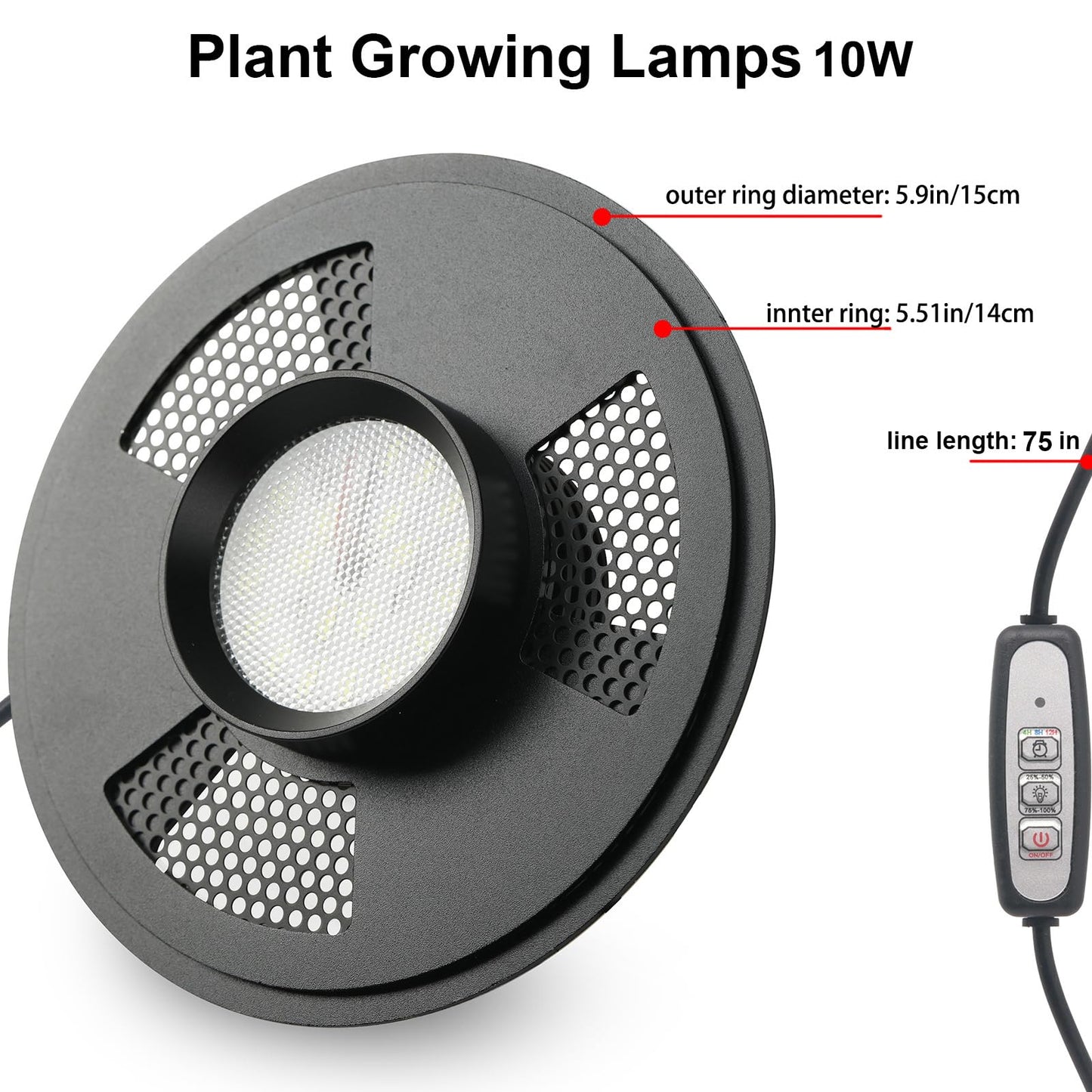 Desktop Glass Plant Terrarium with Grow Light (H:9.8" D:5.9"), for Succulent, Moss, Miniature Gardening Landscape, Betta Fish Tank, Indoor Plant Growth, Office Home Decoration, Plant Lovers Gifts