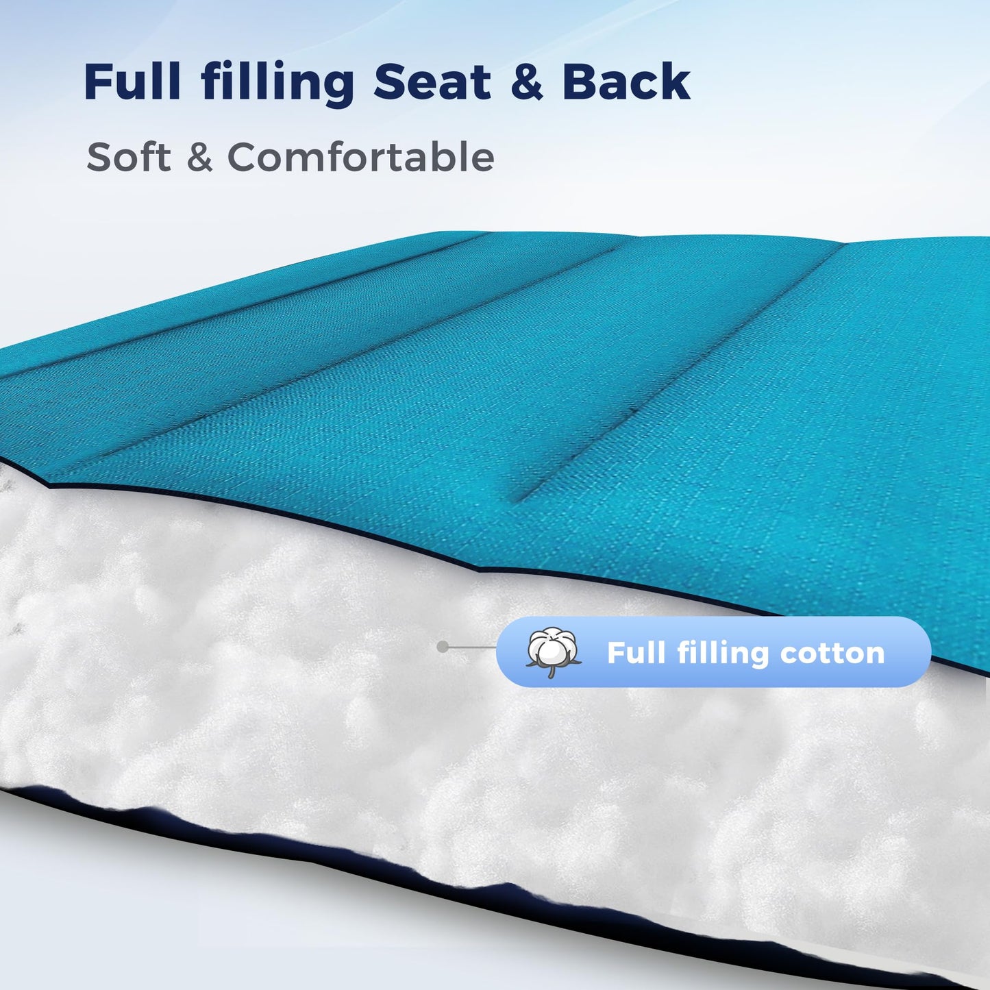 MAISON ARTS Oversized XXL Padded Zero Gravity Chair, Lawn Outdoor Lounge Chairs Set of 2, Foldable Recliners 28" Wide Seat Anti-Gravity for Patio Camping Poolside Yard, Support 400lbs, Aqua