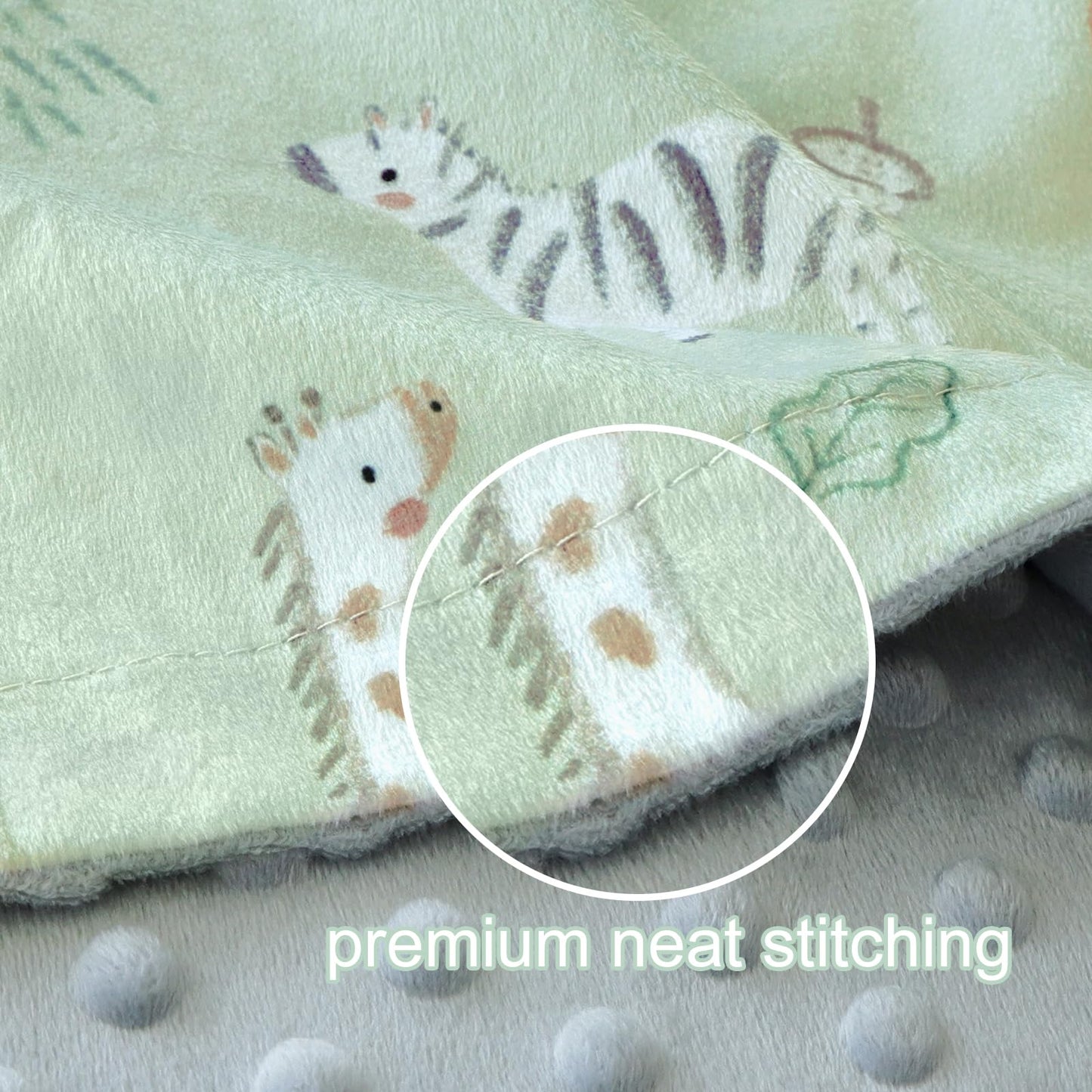 BORITAR Baby Blanket for Boy Girls Soft Lightweight Minky Blanket with Double Layer Dotted Fleece Backing for Toddler Infant Newborn with Lovely Woodland Animal Design, 30 x 40 Inch