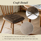 FlyGulls Chair Cushions for Dining Chairs Set of 4 Durable D-Shaped Seat Cushions with Non-Slip Backing Secure Ties Thick Cozy Seat Pad for Kitchen Dining Room Office(18x16.5x3in Coffee)