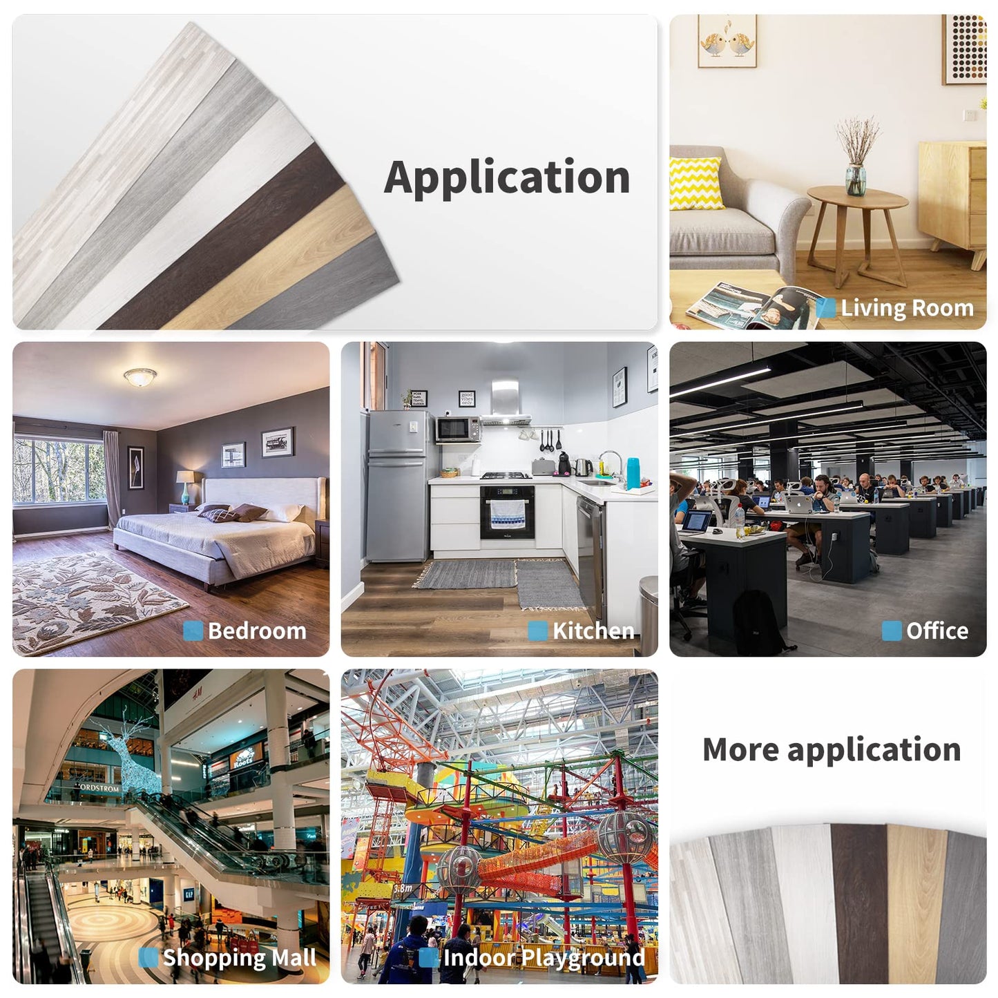 Art3d 36-Pack 54 Sq.ft Peel and Stick Floor Tiles Vinyl Plank Flooring Wood Look, Adhesive and Waterproof Tile Sticker for Bedroom, Living Room, Kitchen, RV in Rosewood