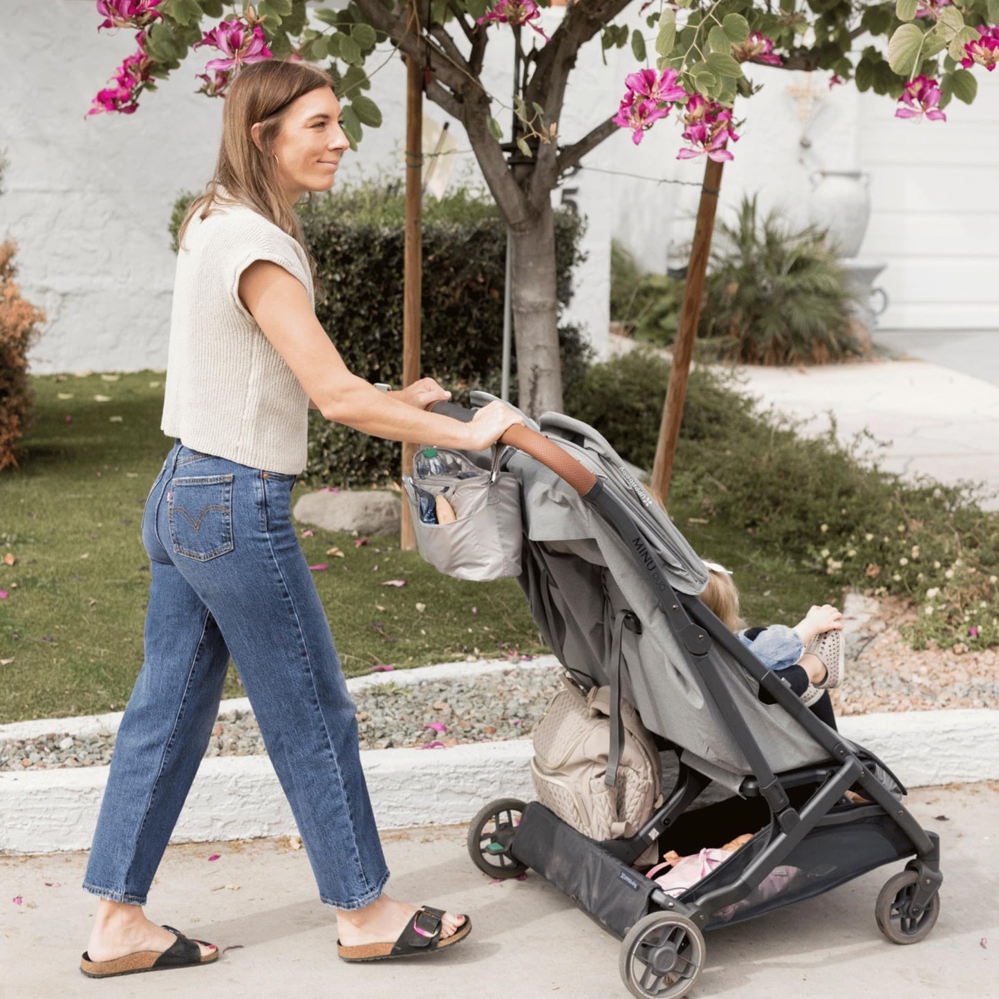 Tiny Twinkle Universal Stroller Organizer with Adjustable Strap - Waterproof Stroller Caddy Fits Baby Jogger, Nuna, Graco, Donna and Bugaboo Strollers (Luna）