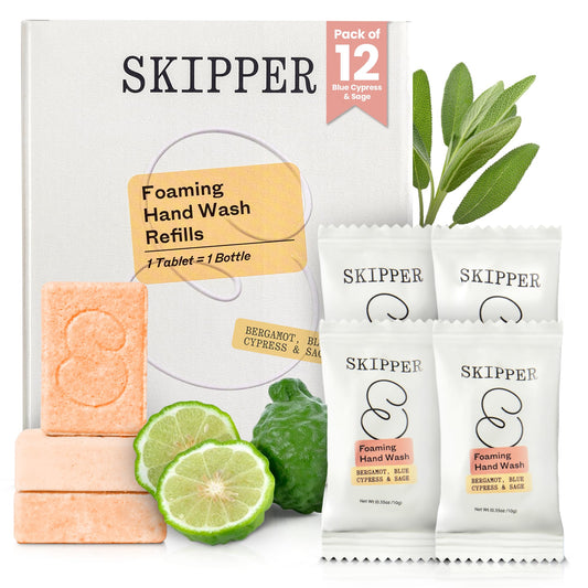 Tirtyl Skipper Foaming Hand Soap Tablet Refills - 12 Pack - 96 fl oz total (12x 8 fl oz) - Rebranded - Compostable Packaging - Variety Fragrance Pack