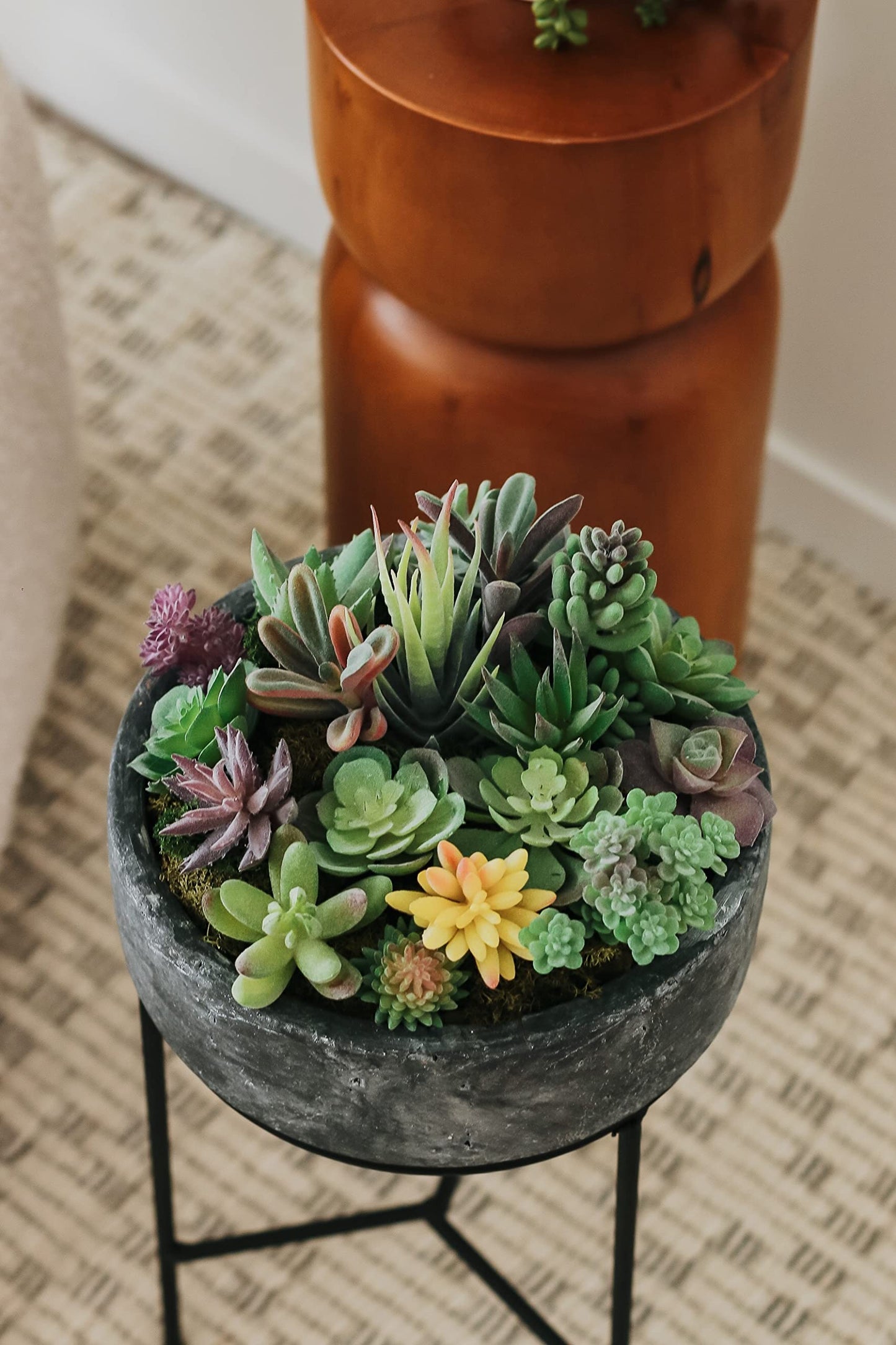 miltonson Artificial Succulent Plants - 18 Pack - Premium Fake Plants - Double Flocked Succulents - Realistic Textured Cactus - Face Succulent Plants - Mini Faux Succulents - Face Plant Decor