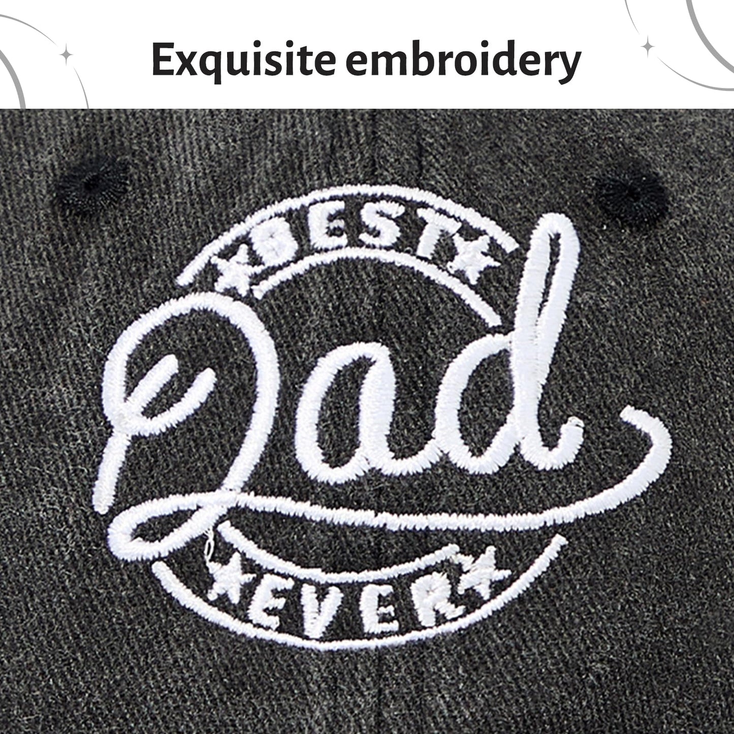 Black Dad Hat Baseball Caps for Men Trucker Adjustable Ponytail Golf Tennis Black Papa Hats Gifts for Dad