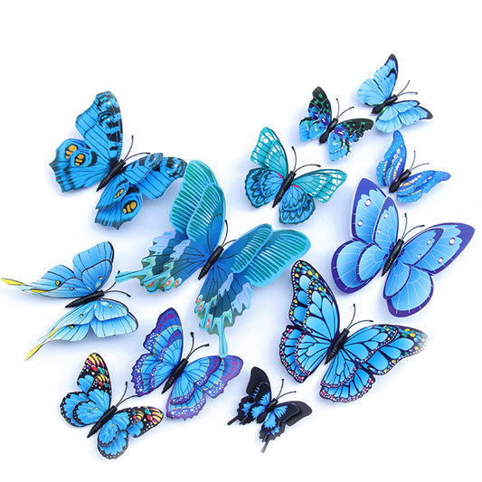 Butterfly Wall Decor 24/48 PCS, 3D Butterflies Stickers for Party Decorations with Magnets(Colorful, 24)