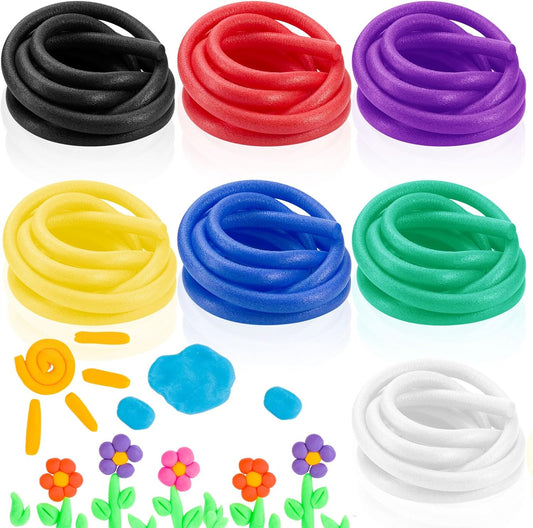 Frienda 7 Pcs Foam Noodles for Crafts Noodle Rope 70 ft 5/8 Inch Multicolor Pool Noodles Foam Tube Foam Pool Noodle Versatile Foam Rod Foam Rope Cylinder for Modeling, DIY Arts and Crafts Supplies