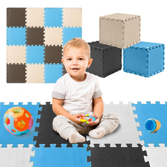 TOYVELT Ultimate Foam Play Mat Set 12x12-16 Interlocking Floor Tiles for Kids - Colorful Foam Puzzle Mats - Safe and Durable Kids Floor Mats - Ideal Play Mat for Toddlers 1-3 - Tiles Non Toxic