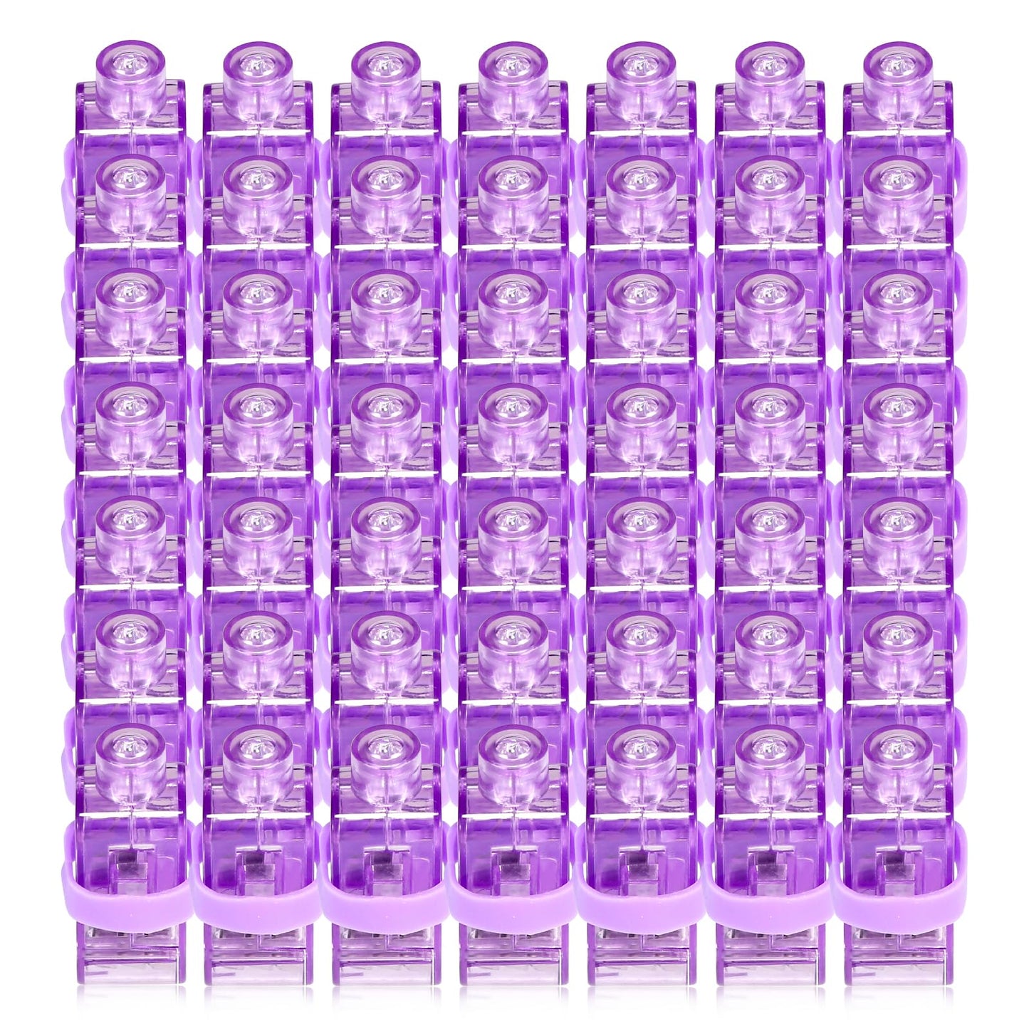 CALIFORNIA CADE ELECTRONIC Finger Lights, 50Pcs Finger Flashlights for Kids Adult Glow in the Dark Party Favors Bulk, Light Up Finger Light for Classroom Prizes Trick or Treating Goodie Bags - Purple