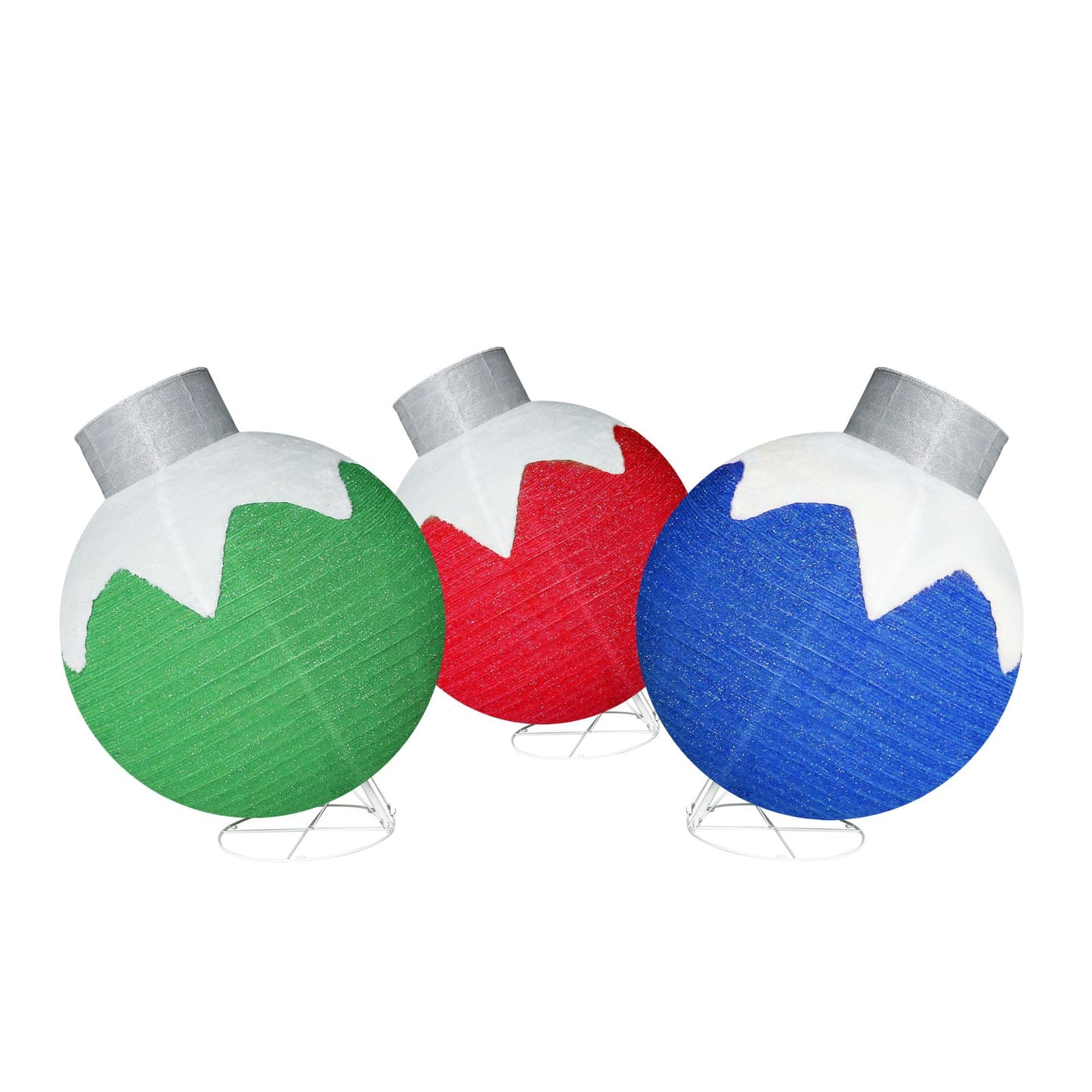 MUPATER Lighted Ornament Stack Outdoor Christmas Decoration, pop-up pre-Lighted Ornament Holiday Decor Set with 90 LED Lights for Home Yard, Patio, Party